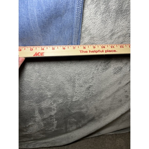 Vintage Zanzara Blue High Rise Flare Leg Jeans Size 6 80'S Hippy Western 25X32 - Picture 11 of 13